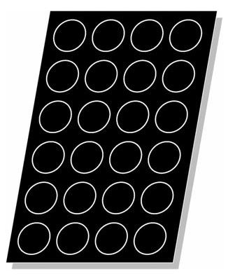 TAB.SIL.60X40CM 24CAV. MUFFINS